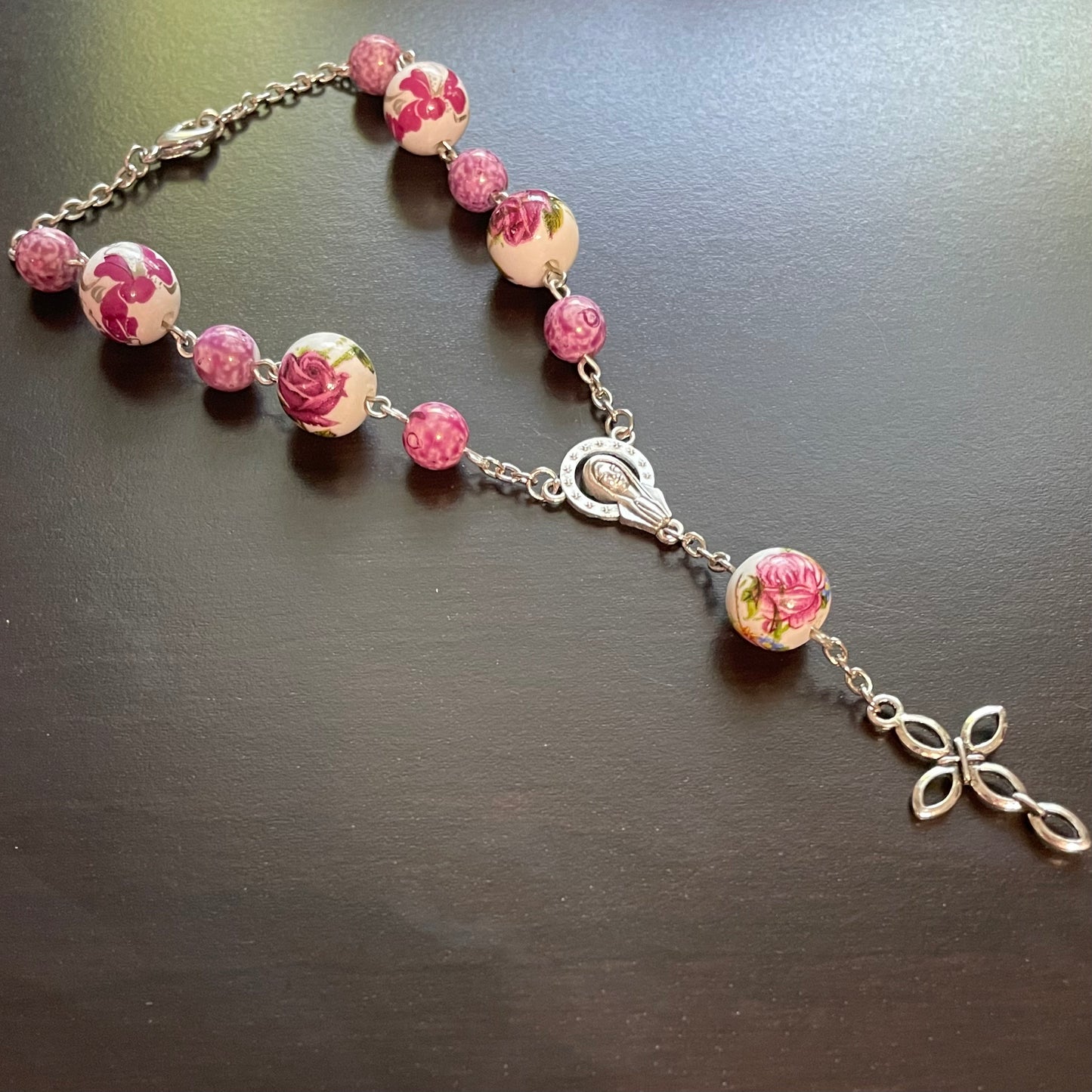 Floral Beauty Car Rosary