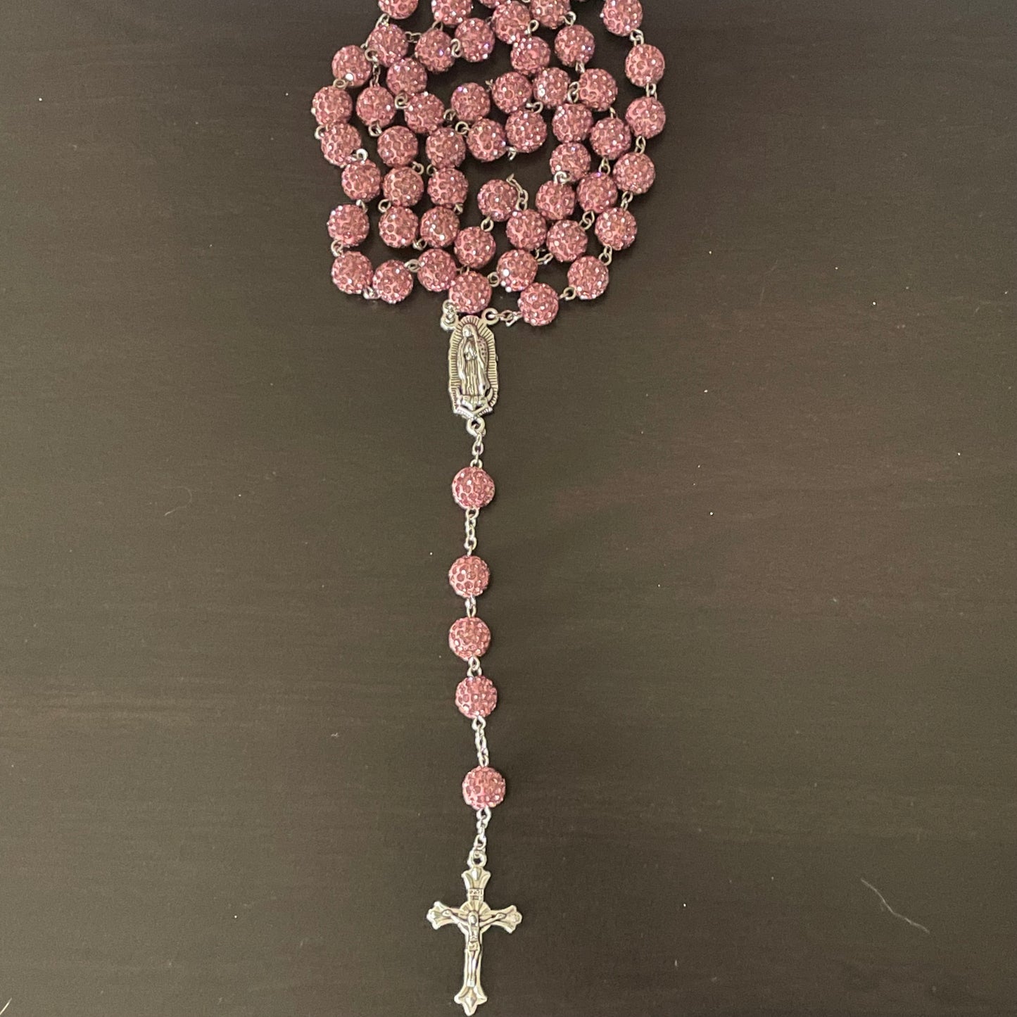 Pink Glam Rhinestone Rosary