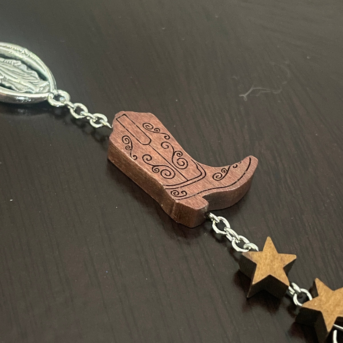 Cowboy Western Wooden Rosary