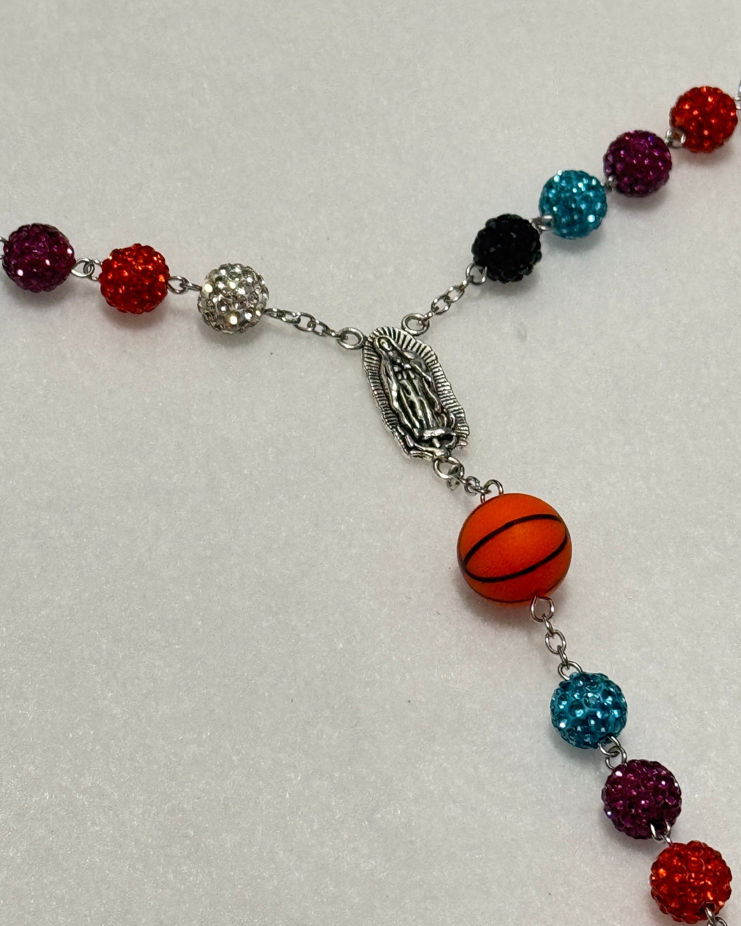 Fiesta Basketball Rhinestone Rosary