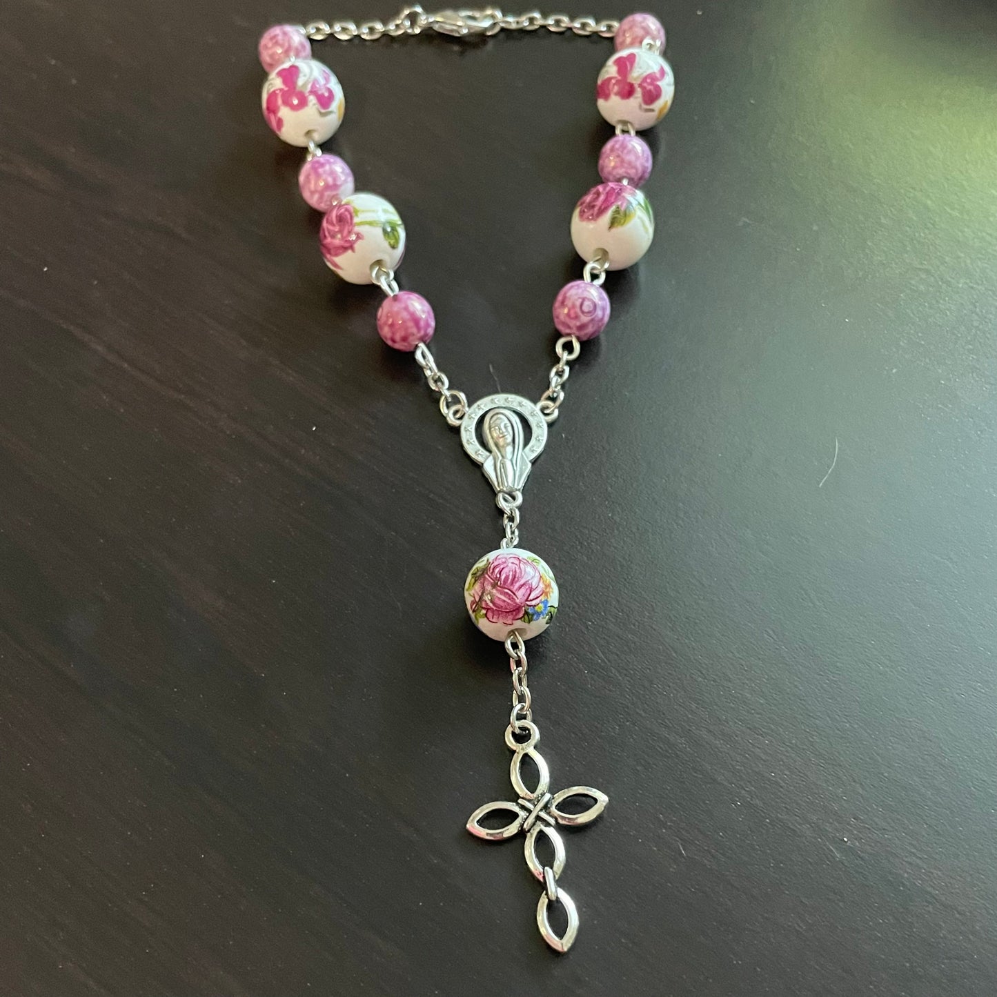 Floral Beauty Car Rosary